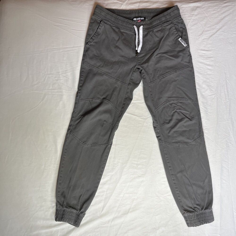 Ecko Unltd Jogger Pants Gray Men's M Casual Bottoms Drawstring Pockets Street